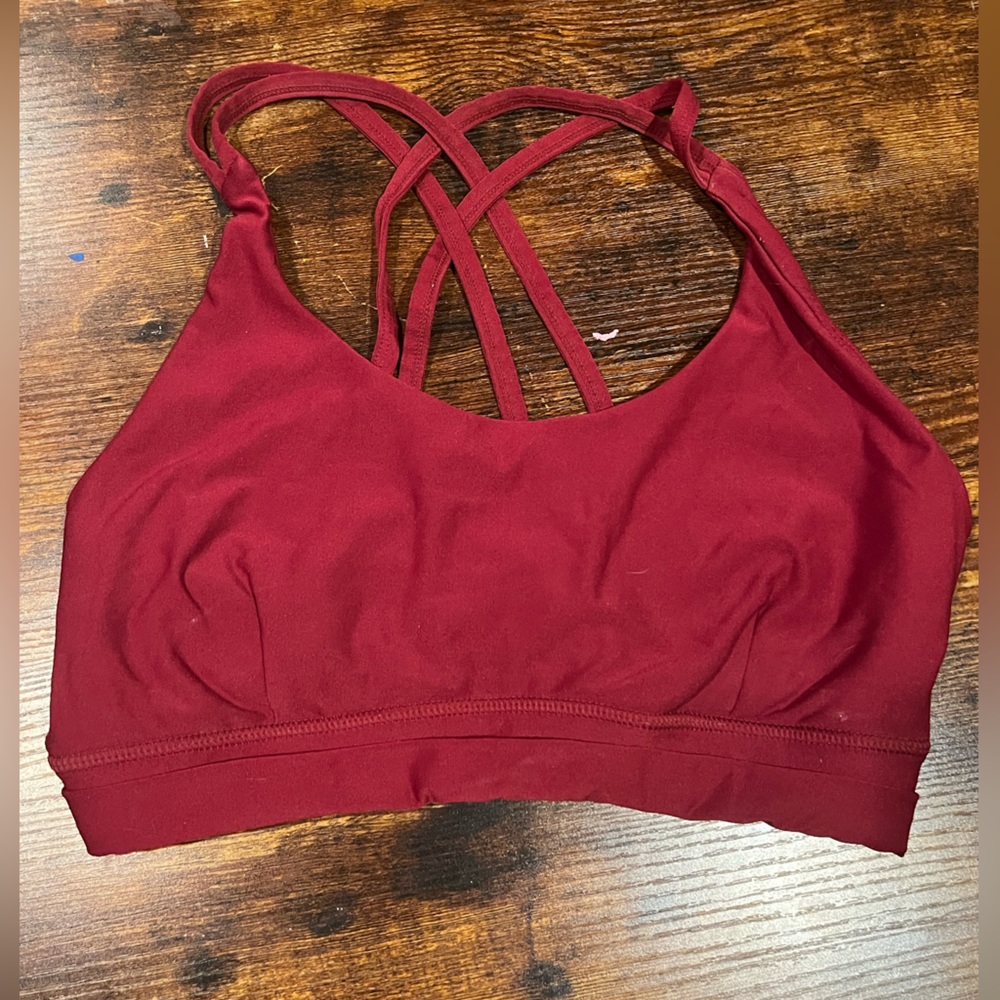 Burgundy Sports Bra